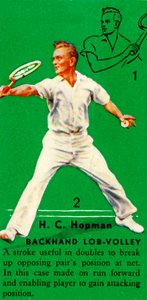 H.C. Hopman - Backhand Lob-Volley, c1935. by Unbekannt