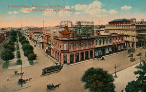 Havana: Prado, Neptuno ve Hotel Plaza. Prado, Central Park ve Plaza Otel, c1910 by Unbekannt