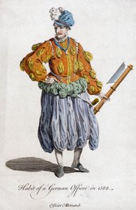 1588 18. yüzyılda bir Alman subayının alışkanlığı by Unbekannt