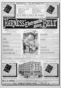 Koşum Elektropatik Pil Kemeri reklamı, 1893 by Unbekannt