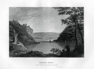 Harpers Feribotu, Shenandoah ve Potomac nehirlerinin kavşağı, Batı Virginia, ABD, 1855 by Unbekannt