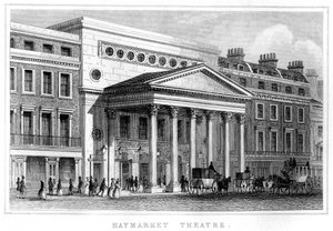 Haymarket Tiyatrosu, Westminster, Londra, 19. yüzyıl by Unbekannt