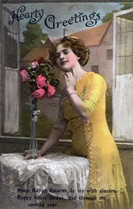 İçten Selamlar, doğum günü kartı, c1918 by Unbekannt