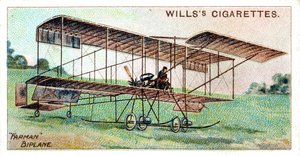 Farman çift kanatlı Henri Farman, Fransız havacı ve uçak üreticisi, c1909 by Unbekannt