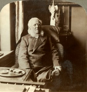 Henrik Ibsen, tüm dünyanın saygı gösterdiği şair, evinde Christiania, Norveç, c1905. by Unbekannt
