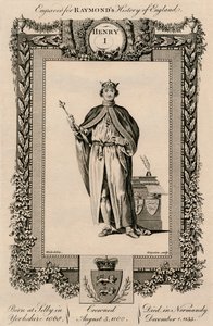 Henry I, 1068-1135, c1787 by Unbekannt