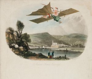Henson'ın 'Havadan Buhar Arabası', c 1843 by Unbekannt
