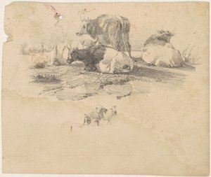 Sığır sürüsü, 19. yüzyıl. by Unbekannt