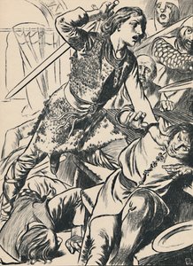 Hereward ve Adamları Normanlara Saldırır, c1907 by Unbekannt
