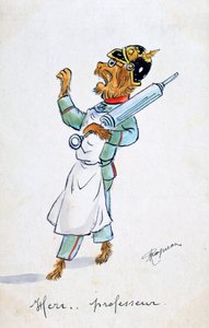 Herr Profesör, Vintage Fransız kartpostal, c1900 by Unbekannt