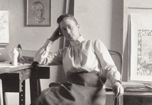 Hilma af Klint, Hamngatan, Stockholm, 1895 dolaylarındaki stüdyosunda. by Unbekannt