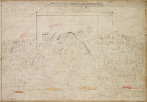 Hindu Tanrısı Krishna, Bahar Şenliği Holi, c. 1790. by Unbekannt
