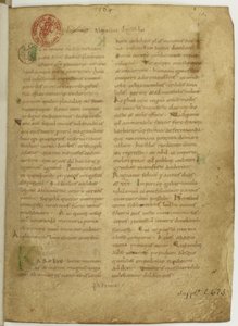İngilizlerin Tarihi Nennius El yazmasının ilk sayfası, 11. yüzyıl by Unbekannt