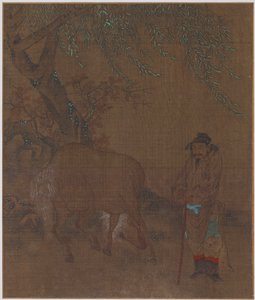 Bir Söğüt Altında At ve Damat, Muhtemelen Ming hanedanı, 1368-1644. by Unbekannt