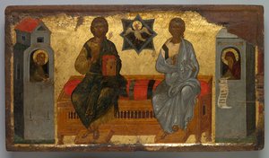 Yeni Ahit Trinity Simgesi, c. 1450. by Unbekannt