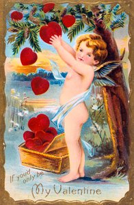 Sadece Benim Sevgilim Olsaydın, Amerikan Sevgililer Günü kartı, 1910 by Unbekannt