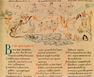 Mezmur 103, c1000-1050, 1947 metninin çizimi ve bir kısmı. by Unbekannt