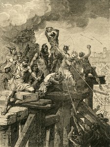 Paris Kuşatması Olayı: Köprüyü ve Kuleyi Savunmak, 845, 1890. by Unbekannt
