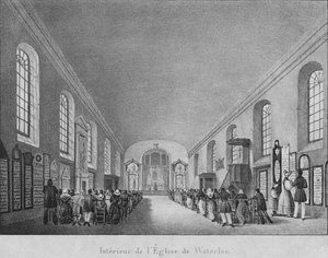 İç kısım de leglise de Waterloo, c1830 by Unbekannt