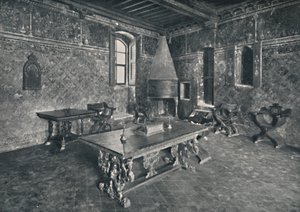 İç Mekan, Palazzo Davanzati - Geç 16. Yüzyıl Floransa Masası ile, 1928 by Unbekannt