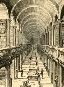 Kütüphanenin İçi, Trinity Koleji, 1898. by Unbekannt