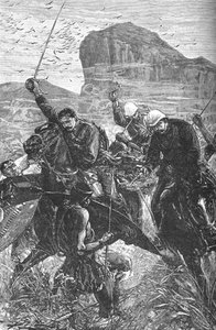 Isandhlwana: The Dash with the Colours, 1879, c1880 by Unbekannt