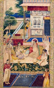 Nur Jahan, c1624-1625 ile Jahangir ve Prens Khurram by Unbekannt