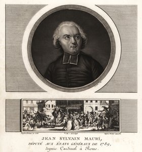 Jean-Sylvain Mauri veya Jean-Sifrein Maury (1746-1817), Fransız kardinal, başpiskopos ve Montefiascone piskoposu by Unbekannt