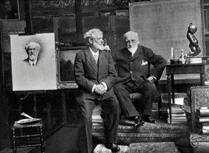 Jean Richepin, Fransız şair, oyun yazarı ve romancı ve Leon Bonnat, Fransız sanatçı, 1901 by Unbekannt
