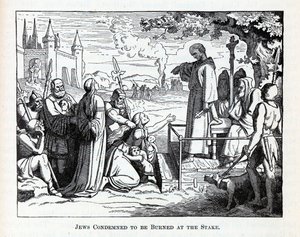 Tehlikede Yakılmaya Mahkûm Edilen Yahudiler, 1882 by Unbekannt