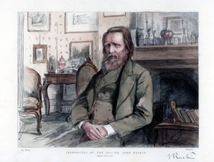 John Ruskin 1819-1900, İngiliz eleştirmen, yazar, şair ve sanatçı, 1886 by Unbekannt