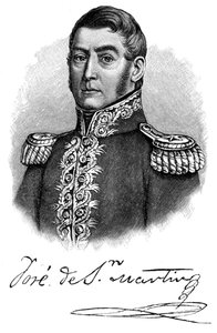 Jose de San Martin, 19. yüzyıl Arjantinli generali ve bağımsızlık lideri, 1901 by Unbekannt