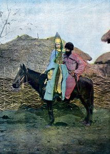 Bir yolculukta Kabardey çifti, c1890 by Unbekannt
