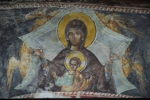Kariye Camii (St Sauveur In Chora kilisesi) fresk : Bakire ve çocuk, İstanbul, Turquie by Unbekannt