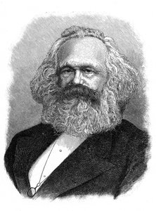 Karl Marx, 19. yüzyıl Alman politik, sosyal ve ekonomik teorisyeni by Unbekannt