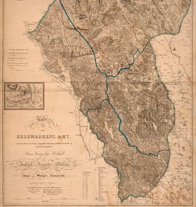 Hedmark County Haritası (Skreya ve Helg-Öen dahil) by Unbekannt