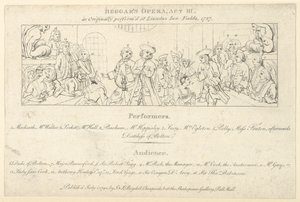 Göstericiler ve Seyirci Listesi ile Anahtar: Dilenciler Operası, 1 Temmuz 1790., 1 Temmuz 1790. by Unbekannt
