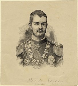 Sırbistan Kralı Aleksandar 1876-1903, c. 1889 by Unbekannt