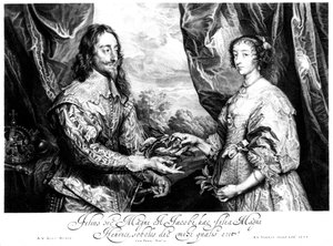 Kral I. Charles 1600-1649 ve Kraliçe Henrietta Maria 1609-1669 by Unbekannt