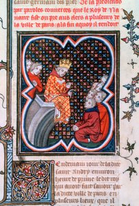 Navarre Kralı Charles vaaz veriyor, 1375-1379 by Unbekannt