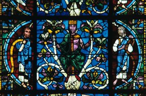 King David, vitray, Chartres Katedrali, Fransa, 1145-1155 by Unbekannt