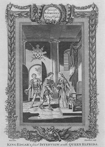 Kral Edgars, Kraliçe Elfrida ile İlk Röportaj, c1787 by Unbekannt
