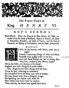 Kral Henry VI. 1. Perde 1. Sahne, c1723, 1946 by Unbekannt