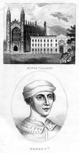 Kings College, Cambridge ve Henry VI, 1801 by Unbekannt