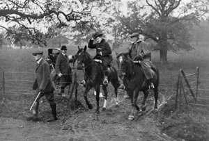 Birleşik Krallık Kralları Edward VII ve Portekizli Manuel II avcılık, 1909 by Unbekannt