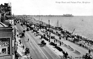 Kings Road ve Palace Pier, Brighton, Sussex, 20. yüzyılın başlarında by Unbekannt
