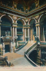 LOpéra Garnier - merdiven, Paris, c1920 by Unbekannt