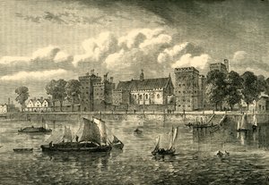 Nehirden Lambeth Sarayı, 1709, c1878. by Unbekannt