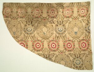 Damalı zemin üzerinde çift ogival çiçek desenli Lampalar, 1550-1575. by Unbekannt
