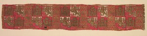 Kraliyet Hıristiyan cübbesinden Kastilya ve Leon hanedanlık armaları ile Lampas, 1200-1325. by Unbekannt